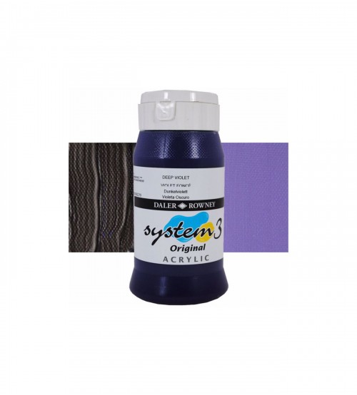 Daler Rowney System3 500 ml Akrilik Boya 408 Deep Violet 